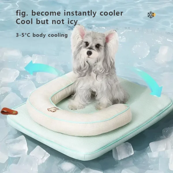 4-Season Cooling Orthopedic Pet Pad – Gel-Infused Breathable Mat for Cats & Dogs, Skin-Friendly with Chiropractic Support